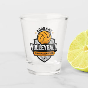 Volleyball ADD TEXT School Varsity Team Player Shot Glass