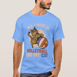 Volleyball and my Cat Cat Lovers Cat Girlfriend fa T-Shirt