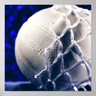 Volleyball and Net Team Coach Poster