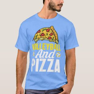 Volleyball And pizza Cute Design for Women Teen Gi T-Shirt
