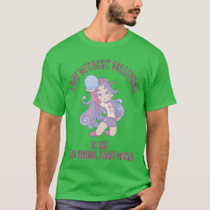 Volleyball anime girls sport vintage girl T-Shirt