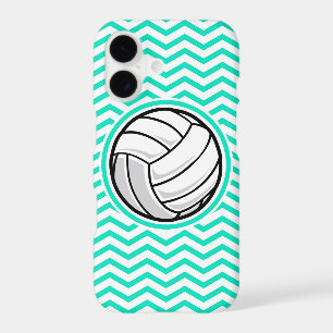 Volleyball; Aqua Green Chevron