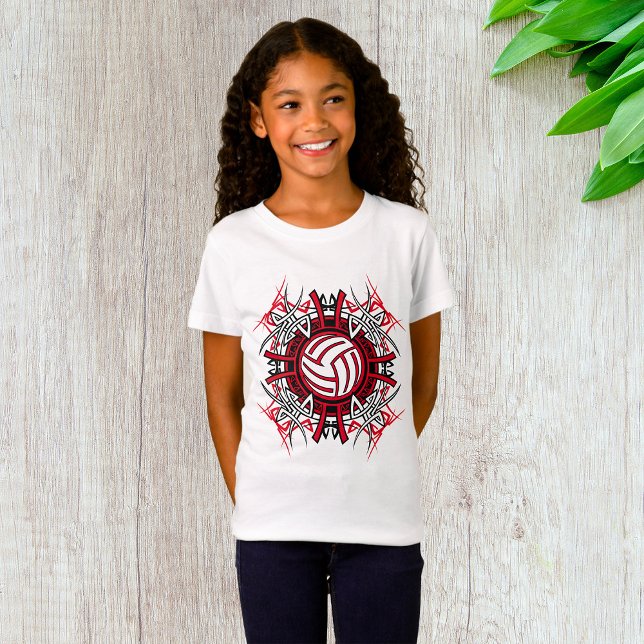 Volleyball Art Girls T-Shirt (Creator Uploaded)