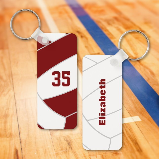 volleyball athlete team gifts under 10 maroon key ring (Creator Uploaded)