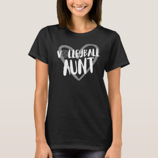 Volleyball Aunt Heart   T-Shirt