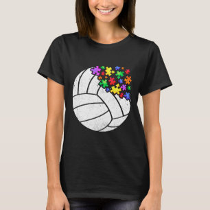 Volleyball Autism Puzzle Men Women Kids Autism Awa T-Shirt