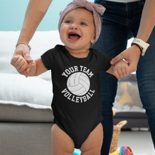 Volleyball Baby Team Name, Player Name and Number Baby Bodysuit