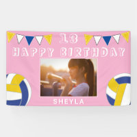 Volleyball Ball Flags Kids Photo Birthday Party