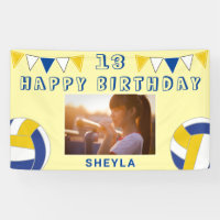 Volleyball Ball Flags Kids Photo Birthday Party