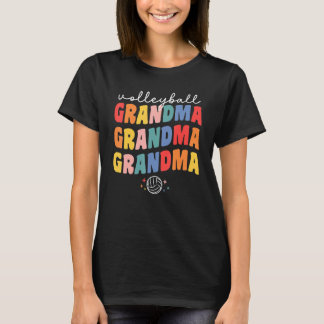 Volleyball Ball Grandma Nana For Women Groovy Voll T-Shirt