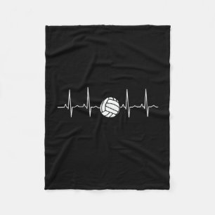Volleyball Ball Heartbeat Fleece Blanket