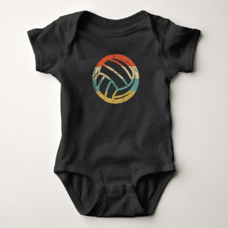 Volleyball Ball Icon Retro Volleyball Baby Bodysuit