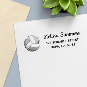 Volleyball Ball Return Address Self-inking Stamp