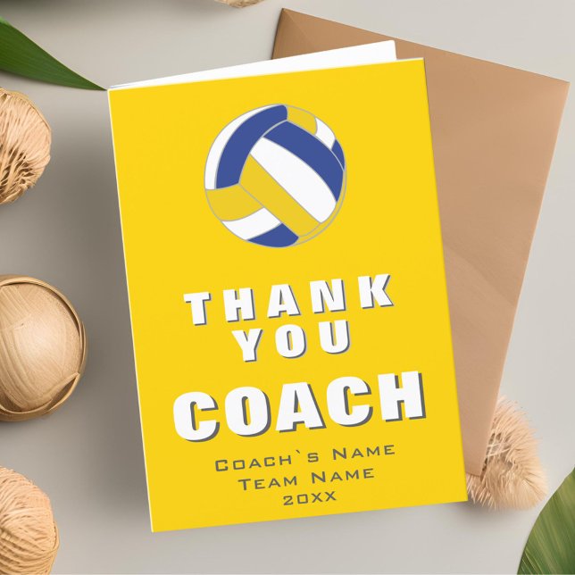 Volleyball Ball Thank you Coach Card (Creator Uploaded)