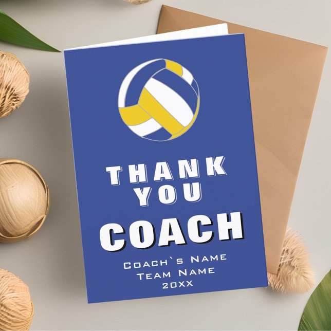 Volleyball Ball Thank you Coach Card (Creator Uploaded)