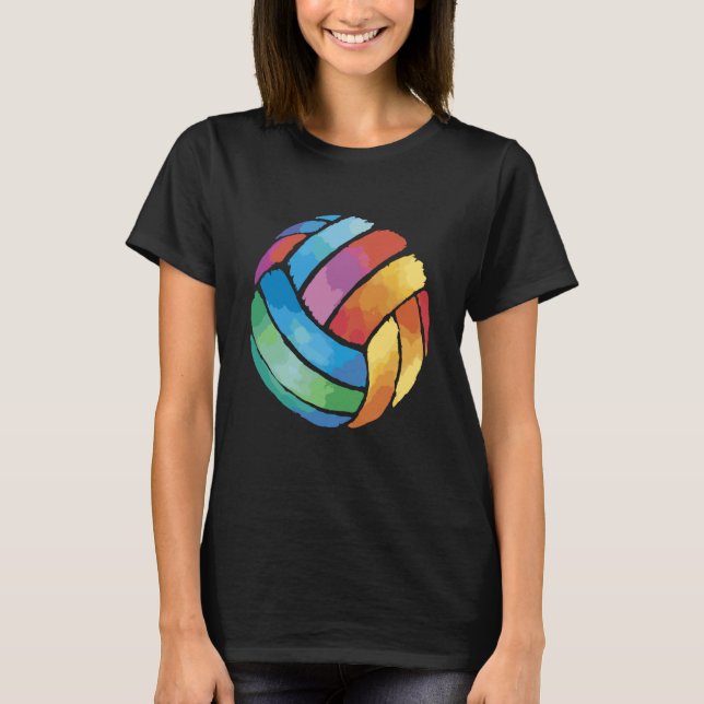 Volleyball Ball Vintage Volleyball Players Costume T-Shirt (Front)
