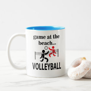 Volleyball Beach Two-Tone Coffee Mug