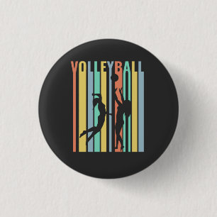 Volleyball  Beachvolleyball Retro 3 Cm Round Badge