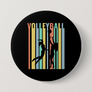 Volleyball Beachvolleyball Retro 7.5 Cm Round Badge