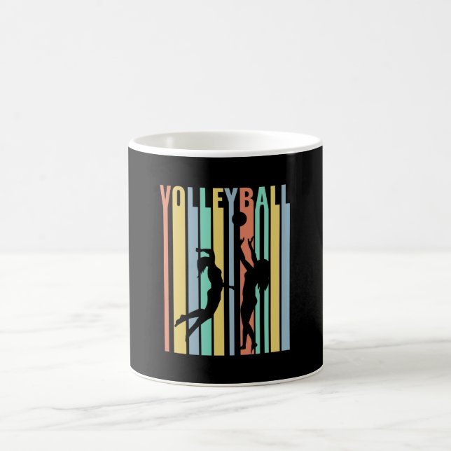 Volleyball  Beachvolleyball Retro Coffee Mug (Center)