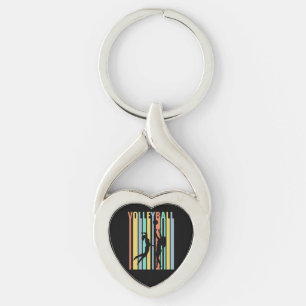 Volleyball Beachvolleyball Retro Key Ring