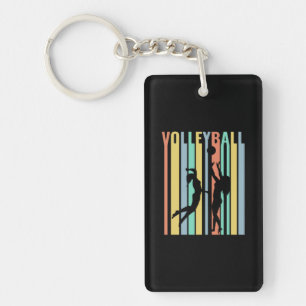 Volleyball Beachvolleyball Retro Key Ring