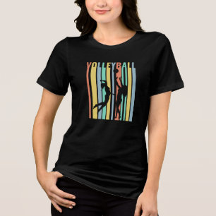 Volleyball Beachvolleyball Retro Tri-Blend Shirt