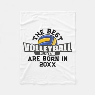Volleyball Birth Year Name Number Fleece Blanket