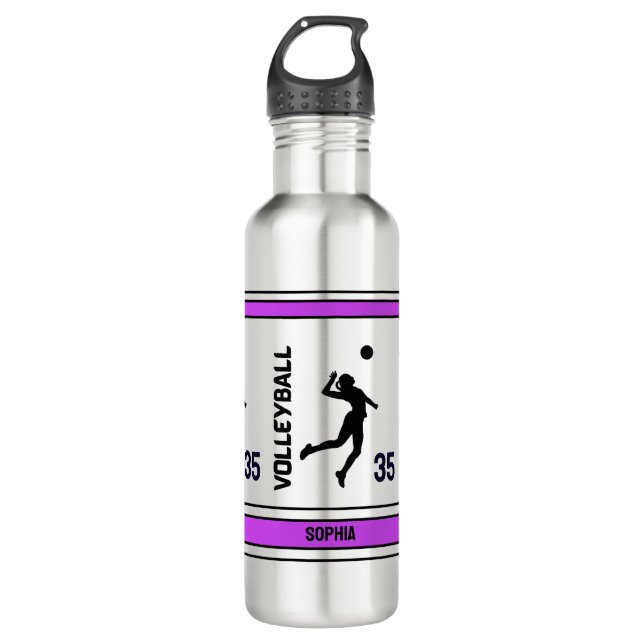Volleyball Birthday Gift, Volleyball Girl Player  710 Ml Water Bottle (Front)