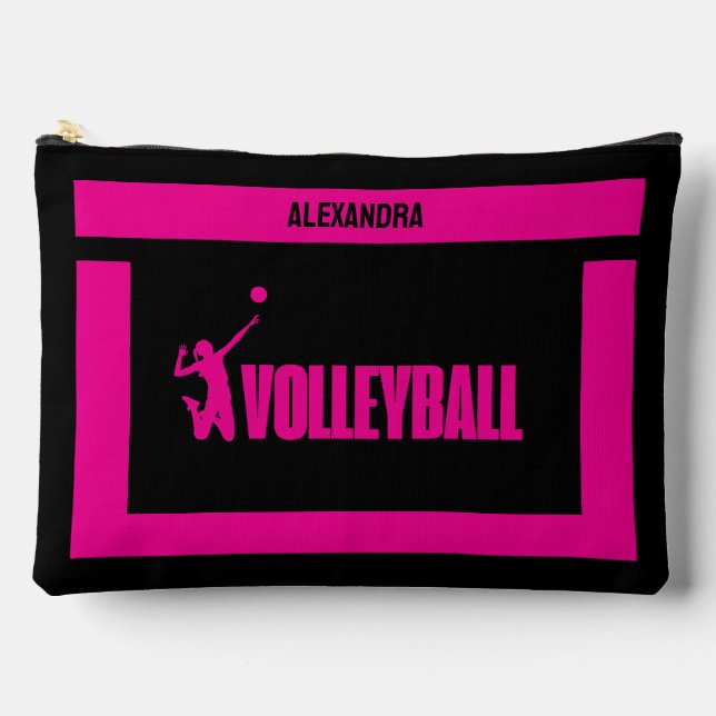 Volleyball Birthday Gift, Volleyball Player Girl,  Accessory Pouch (Front)