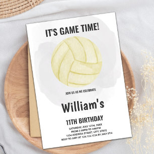 Volleyball Birthday Invitation, Volleyball Invitation