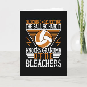 Volleyball - Block The Ball So Hard Card