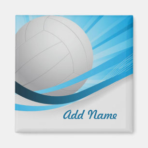 Volleyball blue Customize Personalize Magnet