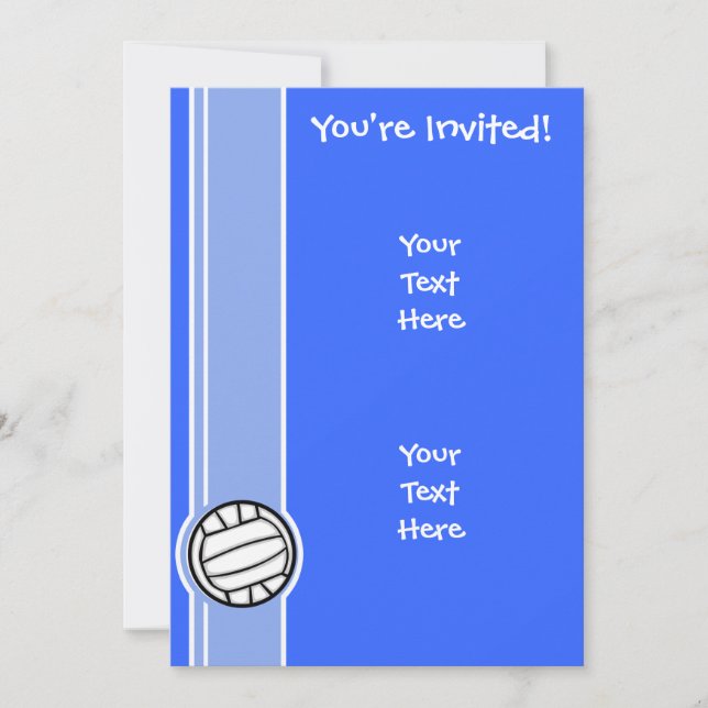 Volleyball; Blue Invitation (Front)