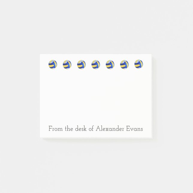Volleyball Border Post-it Notes (Front)