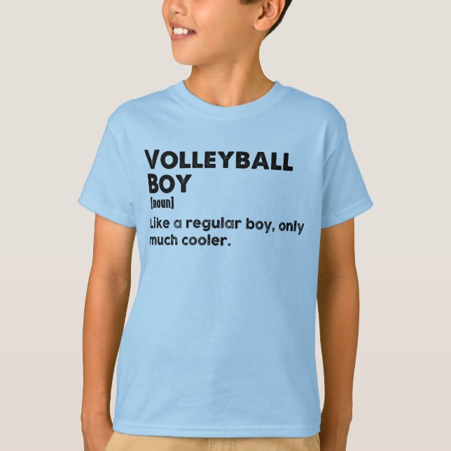 Volleyball Boy Funny Definition T-Shirt (Front)