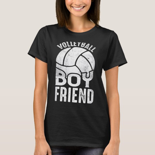 Volleyball Boyfriend Coach Fan Player  1 T-Shirt (Front)