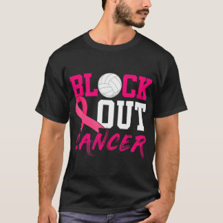 Volleyball Breast Cancer Awareness Block Out T-Shirt