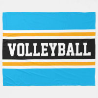 VOLLEYBALL Bright Sky Blue Yellow Black Stripes