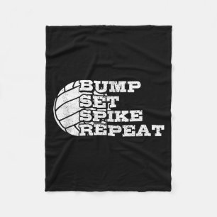 Volleyball Bump Set Ske Repeat Beach Volleyball Gi Fleece Blanket