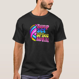 Volleyball Bump Set Spike Repeat Teen Volleyball T-Shirt