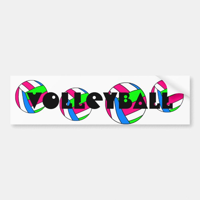 Volleyball Bumper Sticker (Front)