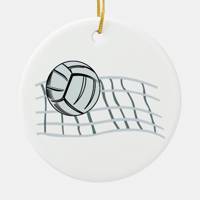 Volleyball Ceramic Tree Decoration (Front)