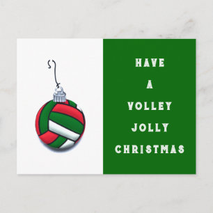 volleyball cheer holiday postcard