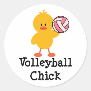 Volleyball Chick Stickers