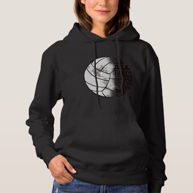 Volleyball christ hoodie (Front)