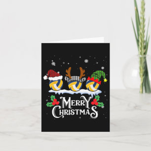 Volleyball Christmas Buffalo Plaid Pajama Xmas Card