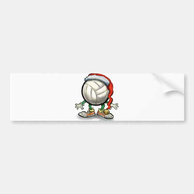 Volleyball Christmas Bumper Sticker (Front)