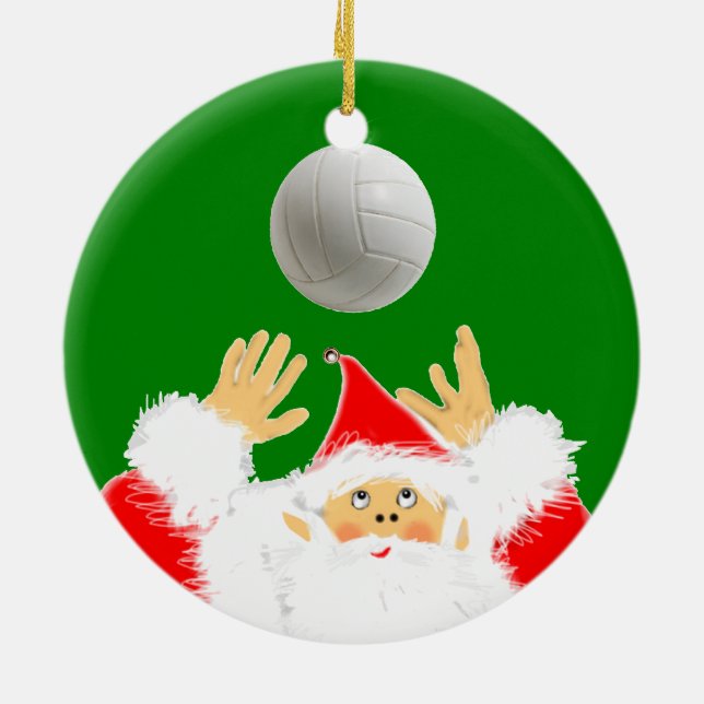 Volleyball Christmas Collectable Ceramic Tree Decoration (Back)
