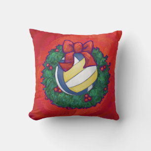 Volleyball Christmas Cushion